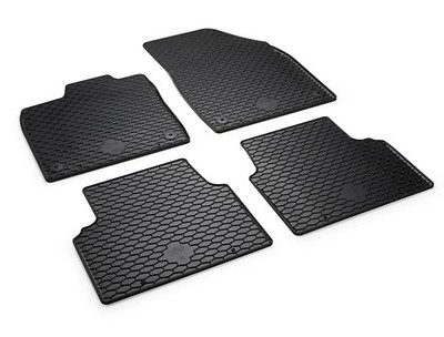 Gummifußmatten vorne und hinten, "Plus", Schwarz, Linkslenker