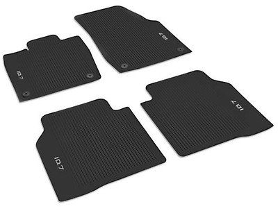 Allwetterfußmatten vorne und hinten, Schwarz, mit Schriftzug, Linkslenker