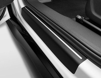 Schutzfolie für Einstiegsleiste	 Schwarz/Silber, vorne und hinten