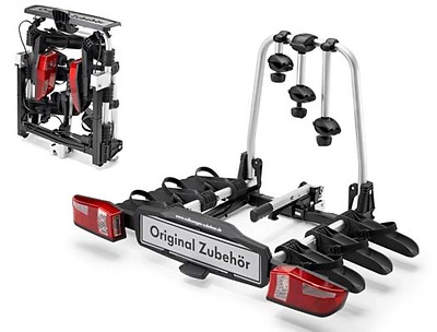 Fahrradträger Compact III: für Anhängevorrichtung, 3 Fahrräder, klappbar, faltbar, Linkslenker