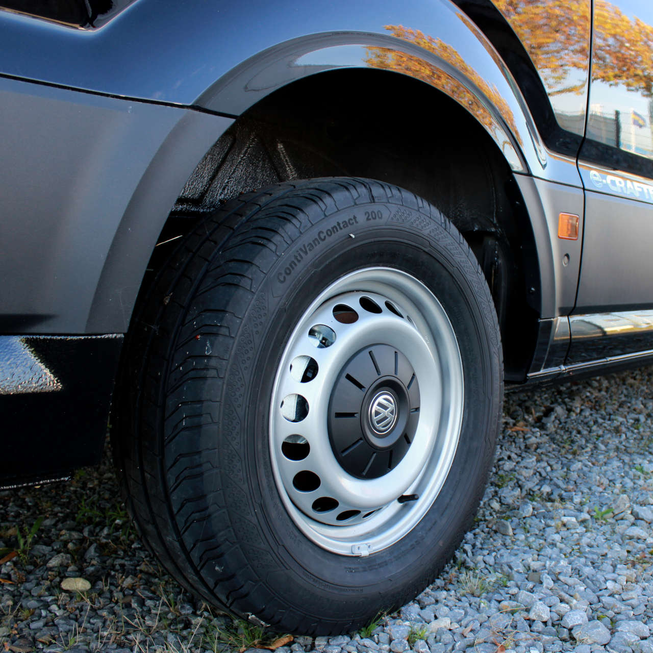 Rad und Felge des VW Crafter 