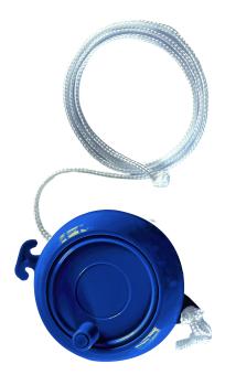 Wäscheleine, - Nylon Leine ~ 6,5 m, mit Aufrollbox, in Sonderfarbe Blau 